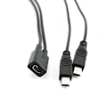 Miniatyrbillede 2 af 4: Mini USB 2.0 Hun Til Dobbelt 2 Han Splitter Y Forlænger Oplader Adapter Kabel FT