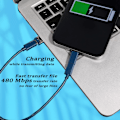 Miniatyrbild 3 av 5: Multi USB-laddningsadapterkabelkit, USB C till Lightning-adapterbox (rosa)