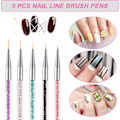 Miniatyrbild 4 av 5: Nagelkonstborstar, 5 st Nageldesignborstar, Nagelkonstprickverktyg, Nagelkonstlinjeborstar, För att göra nagellack, Punktering, Finmålning, DIY