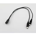 Miniatyrbillede 4 af 4: Mini USB 2.0 Hun Til Dobbelt 2 Han Splitter Y Forlænger Oplader Adapter Kabel FT