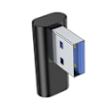 Miniatyrbild 2 av 5: 90 Graders USB till USB C Adapter USB3.0 Hane till Typ-C Hona Konverter Laddningsadapter Stödjer Dataöverföring & Laddning Black right