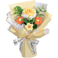 Miniatyrbillede 1 af 5: Hæklet Blomsterbuket Rose Håndvævet Buket Bordpynt Alsidig Ornament Strikkede Blomster Kunstige Blomster Buket Style 3