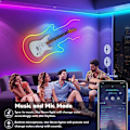 Miniatyrbild 3 av 4: Neon-repband 10M, RGB LED-remsa med App-fjärrkontroll, Musiksynkroniserad Färgväxlande Vattentät Flexibel LED-remsa