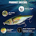 Miniatyrbilde 4 av 5: Fiskesluker for ferskvann og saltvann, Lipless Crankbait for øvre vannlag, Livaktige fiskeagn for å forbedre fiskeeffektiviteten