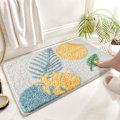 Miniatyrbillede 2 af 5: Superabsorberende Badeværelsesmåtte Antislip Badetæppe til Badeværelse Maskinvaskbar Bademåtte Blød Mikrofiber Bademåtte Flying Leaves 31" X 20"