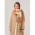 Miniatyrbillede 3 af 3: Halstørklæder til Kvinder Vinter Tørklæder Tartan Wraps Lang Spinding Kvast Sjal Stola Damer Varmt Halstørklæde Orange&yellow