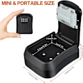 Miniatyrbild 2 av 5: Nyckelbox Väggmonterad Mini Nyckelförvaring Utomhus Nyckelbox med Återställbar 4-siffrig Numerisk Kod Nyckelbox för Hem Skola Kontor Fabrik Garage (Svart) Black
