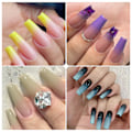 Miniatyrbild 4 av 5: Nagelpulverset, Gradient Nagelpulver, Flerfärgade Nagelkonstpulver, 9 Färger Set Krom Nagelglitter, DIY Glansig Magiskt Spegel Finish Gradient Nagel color 4
