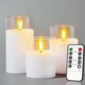 LED Elektroniska Ljusstakar - 3-pack med Fjärrkontroll