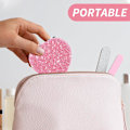 Miniatyrbillede 4 af 5: Kompakt Spejl til Taske, Hjerteformet Dobbeltsidet 1X/2X Forstørrende Glitter Mini Makeupspejl Rejse Bærbar