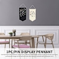 Miniatyrbilde 4 av 4: Vegghengt Brosje Nål Organizer - Nål Display Vimpel Banner M black M