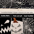 Miniatyrbillede 3 af 5: Happy Halloween Pudebetræk Græskar Edderkoppespind Pudebetræk Sort Linned Pyntepudebetræk Pudebetræk til Hjem Halloween Dekoration