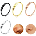 Miniatyrbilde 1 av 4: Segmentert nesering, 8mm septumring i rustfritt stål, unisex