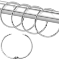 Miniatyrbilde 1 av 5: Dusjforheng Kroker Ringer, Dusjforheng Ringer for Baderom Dusjstang, Snap Joint Design silver