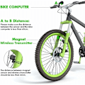 Miniatyrbillede 5 af 5: Multifunktionel Trådløs Trefarvet Baggrundsbelyst Computer Speedometer, Udendørs Vandtæt Cykel Cykel Pedometer Speedometer