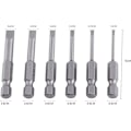 Miniatyrbilde 3 av 5: 4 stk. Magnetiske S2 Stål Legering Flat Head Skrutrekker Bits 1/4\" 100mm
