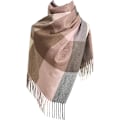 Pikkukuva 1 / 2: Naisten huivit Talvi Tartan-kääreet Pitkät pyörivät tupsuhuivit Naisten lämmin huivi Red&Grey