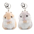 Sæt med 2 søde hamster plys nøgleringe udstoppede dyr nøglering 2 Pcs