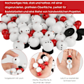Miniatyrbild 5 av 5: Träpärlor för 50 set snögubbar med 10m bomullsband 20mm snögubbe ansikte träpärlor set för DIY hantverk jul vinter dekorationer