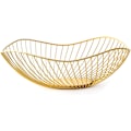 Miniatyrbild 1 av 4: Fruktskål Guld Fruktkorg Guld Metall Genombruten Fruktkorg för Frukt Snacks Grönsaker Handdukar Fruktkorg 25 x 10 cm