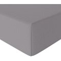 Miniatyrbillede 2 af 4: Basics Fitted Sheet, 180 x 200 x 30 cm, Mikrofiber Polyester til Tykke Madrasser op til 30 cm, Mørkegrå