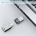 Miniatyrbild 3 av 5: USB C till Micro USB-adapter, Typ C/Micro USB-hona till Lightning-hane-omvandlare, Micro USB till USB C-förlängare (8-pack)
