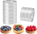 9-pack kakringar i rostfritt stål, perforerade kakringar, 6 cm
