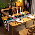 Pikkukuva 2 / 5: Painajainen ennen joulua Pöytäliina Halloween Jack Skellington ja Sally Syntymäpäiväjuhlakoriste Kotikeittiön Ruokasalin Sisustus 13" x 72"