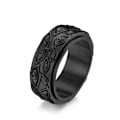Miniatyrbillede 1 af 5: 2 STK. Nr. 9 Sort Spinner Ring til Mænd Kvinder Cool Evil Eye Ringe Rustfrit Stål Fidget Ring Stress Relief Ring