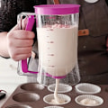 Miniatyrbillede 3 af 4: 1 stk. dejdispenser - nem at hælde og pladsbesparende - perfekt til cupcakebagning, vaffelfremstilling, kager og pandekager, robust, nem at rengøre