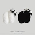 Miniatyrbild 5 av 5: Mjuka och varma panda-plysch öronvärmare för vinteraktiviteter utomhus håller dig varm i kallt väder Halloween vinterhuvudbonader för kvinnor white