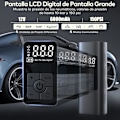 Miniatyrbillede 2 af 5: 6000mAh Mini Bærbar Luftkompressor, 150PSI Elektrisk Cykel Luftpumpe med Digital LCD-skærm og LED-lommelygte, Bilhjulspumpe