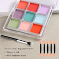 Miniatyrbild 2 av 5: 9 Färger Nagelpigment Palett Gradient Ombre Nagelpulver Set för DIY Manikyr Nybörjare - Perfekt Nageldesign med Ultra Fint Pulver