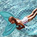 Miniatyrbild 4 av 4: Barnens simring, uppblåsbar pool flyter simrör flotte leksak med frukter sjöjungfru dekorationer sommar vatten kul lounge