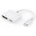 Pikkukuva 1 / 4: Yhteensopiva HDMI-sovitin, HDMI-sovitin iPhonelle 1080p Lightning Digital AV -sovitin, HDMI-synkronointinäyttö HDMI-liitin iPhonelle ja iPadille WG