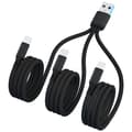 Miniatyrbillede 1 af 5: Multi USB C Splitterkabel, USB A til dobbelt Type-C + Micro USB