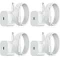 iPhone-laddare - Snabbladdare - Adapter + Kabel 20W USB-C Vit 4-pack iPhone（NT） 4-pack iPhone 4-pack iPhone