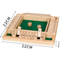 Miniatyrbild 5 av 5: Träskiva brädspel, 4 spelare Shut The Box spel Tärningsspel Trä Matematik Traditionellt Pub brädspel Tärningsspel Resa 4 spelare Stora familjebrädspel