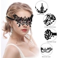 Miniatyrbilde 5 av 5: Venetianske Masker 6 Stykker Mardi Gras Masker for Maskerade Natt Halv Ansikt Blonde Masker for Mardi Gras Masker Halloween Maskerade