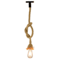 Pikkukuva 1 / 4: Vintage Retro Industrial Hanging Hamppuköysi Riippuvalaisin Retro Kattovalaisin E27 Pidikkeellä Luova Loft Kattokruunu 1m