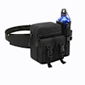 Miniatyrbild 1 av 3: Midjeväska, Fanny Pack Mode Midjeväskor med Flaskhållare Justerbart Bälte Rese Midjeväska (Svart)