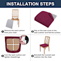 Miniatyrbilde 5 av 5: Stoltrekk, sett med 2, Stretch stoltrekk, Stoltrekk til spisestuestoler, Vaskbare stoltrekk Dark brown