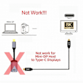 Miniatyrbild 5 av 5: USB-C till Mini Displayport Adapter Konverter USB-C Typ C Hona Källa till Mini Displayport 1.4 8K 6