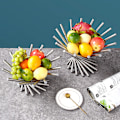 Miniatyrbillede 4 af 5: Frugtskål, roterende frugtkurv i rustfrit stål til køkkenbord, frugtstand kreativ boligindretning brød grøntsagsopbevaringsorganisator