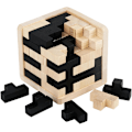 Miniatyrbild 2 av 5: Trä Brain Teaser Pussel Kub Påskkorg Fyllning Träpussel T-Format Jigsaw Logik Pussel Pedagogisk Leksak för Barn och Vuxna T-shaped