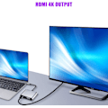 Pikkukuva 3 / 5: USB C - Type C, 4-in-1 USB-keskittimet, kaksoisnäyttö, USB C - 4K HDMI/HDTV, VGA-sovitin, USB 3.0 -lataus