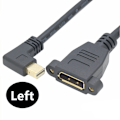 Pikkukuva 1 / 5: DP Naaras - Mini DP Uros Kaapeli Kaksireikäinen Lukittava Malli Displayport Sovitin QXGA 2560x1600 Resoluution Ulostulolle