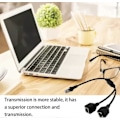 Miniatyrbilde 4 av 5: Nettverks Splitter Adapter Kabel RJ45 1 Hann til 2 Hunn Socket Porter Ethernet LAN Kabel Nettverks Splitter Adapter