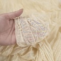 Miniatyrbillede 2 af 5: Osteklæde Bordløber - Boho Rustik Indretning Til Bryllup Og Fødselsdagsfest (beige)