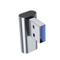 Miniatyrbild 2 av 5: 90 Graders USB till USB C Adapter USB3.0 Hane till Typ-C Hona Konverter Laddningsadapter Stödjer Dataöverföring & Laddning Grey right